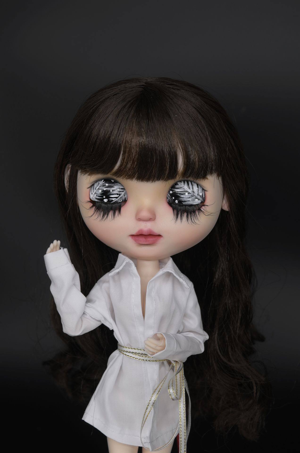 正改手工小布改妆带下睫毛都市白领女孩改娃bjd娃娃