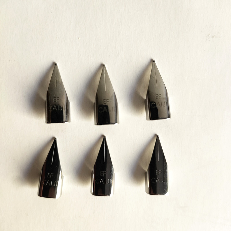 钢笔德国彩迹原装笔尖ef飞机蓝色电镀炫彩钢笔