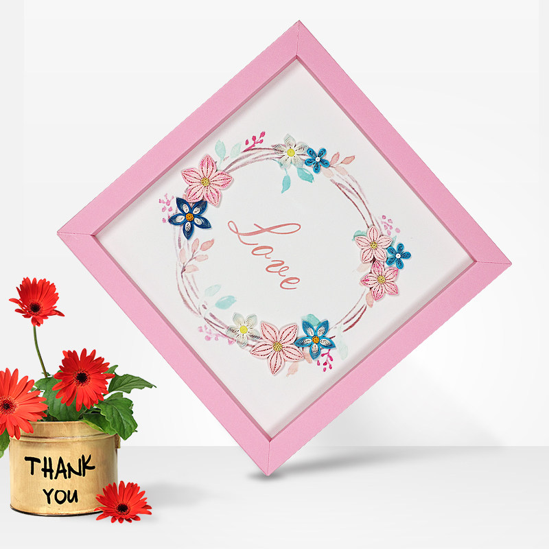 环保相框折纸衍纸画框手工diy创意儿童学校折纸