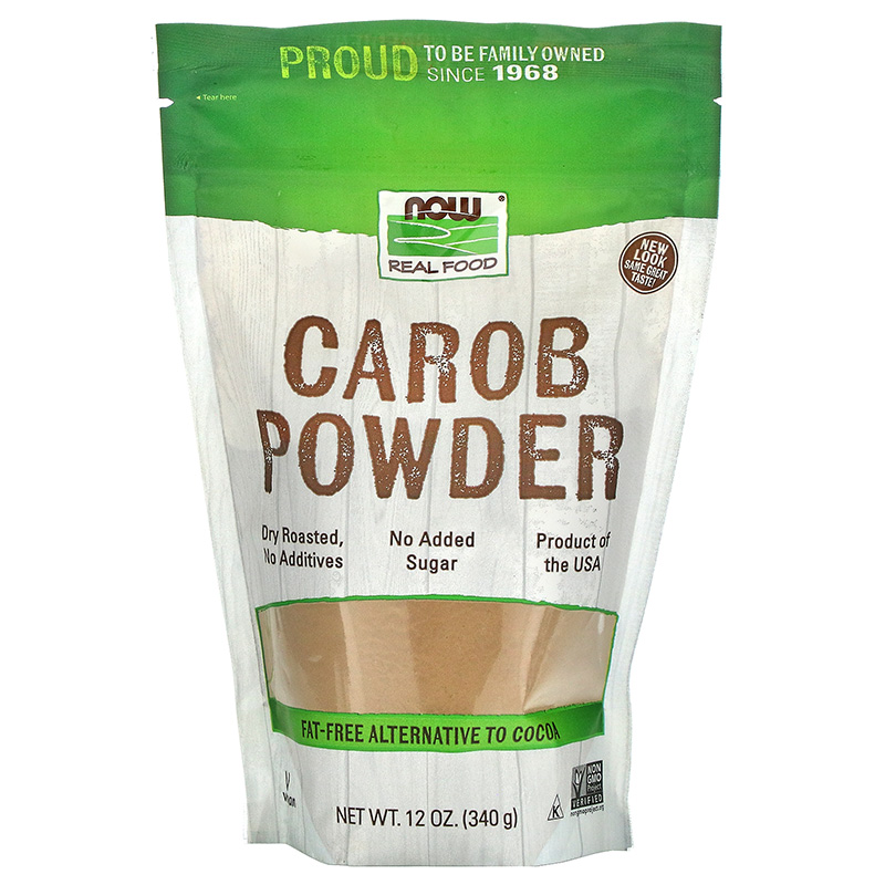 美国nowfoodscarobpowder烤制干角豆粉可可粉替代烘焙角豆荚粉