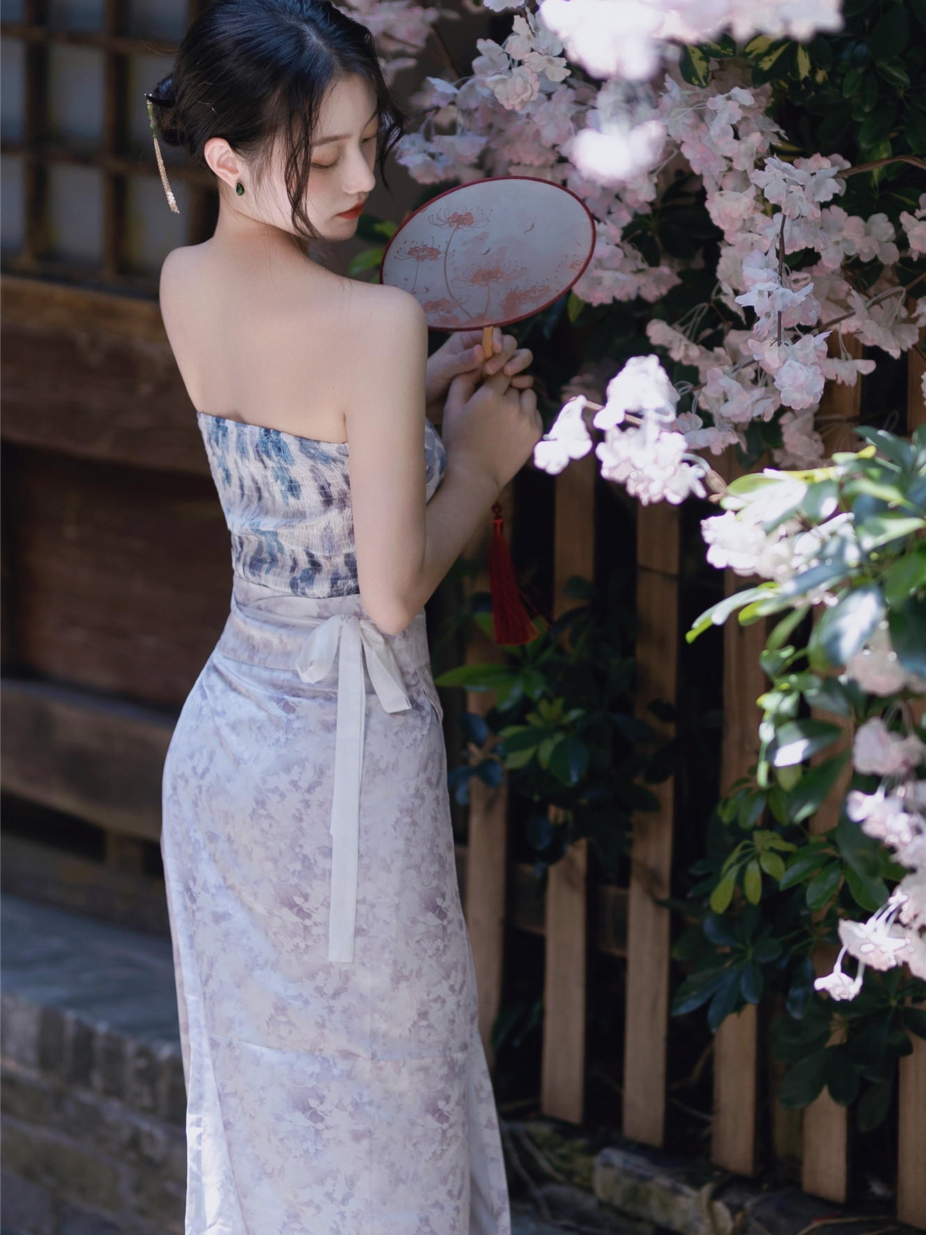 复古中国风日常抹胸长干寺宋制汉服收腰显瘦改良套装温柔风仙女装