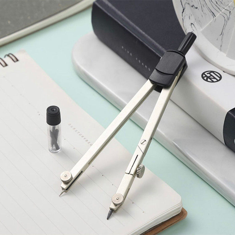 圆规晨光acsn1302黑白简系系列金属初中生小学生画图圆规