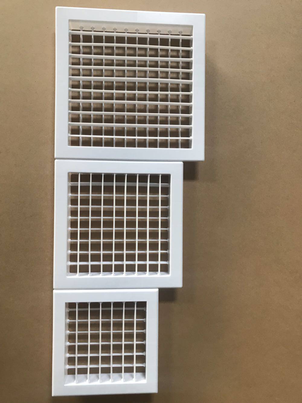 白色双层空调出风口现货室内新风系统管道排烟百叶窗塑料散流器30