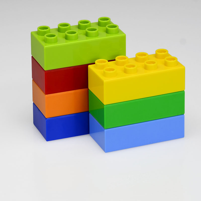 乐高积木颗粒拼装基础块砖厚薄4孔8孔配件建构