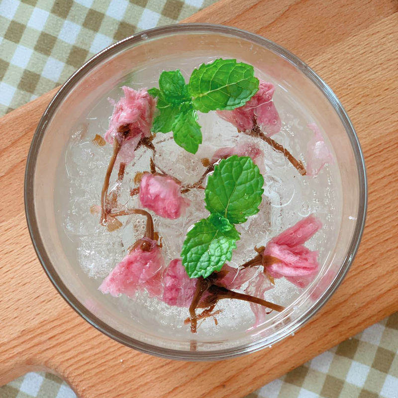 盐渍樱花糖渍樱花干长柄腌渍八重樱水信玄饼烘焙原料慕斯蛋糕包邮