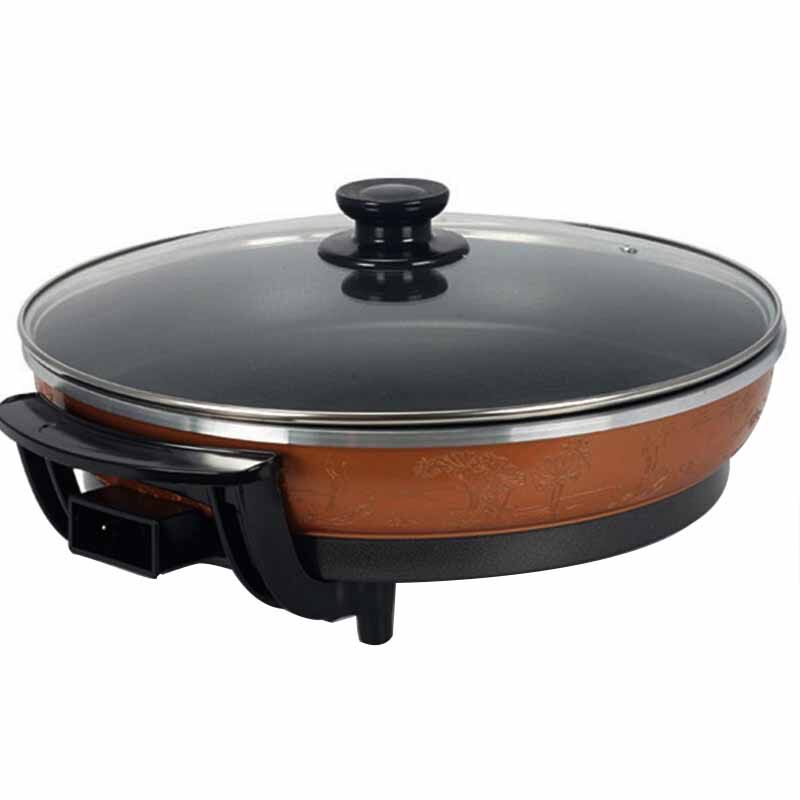 大号烙饼电热锅插电生煎锅多功能电饼锅烙锅烤肉锅不粘锅插电家用