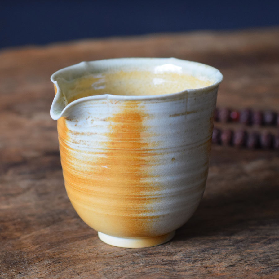 景德镇松木木柴自然落灰无釉裸烧手工陶瓷公道公道杯