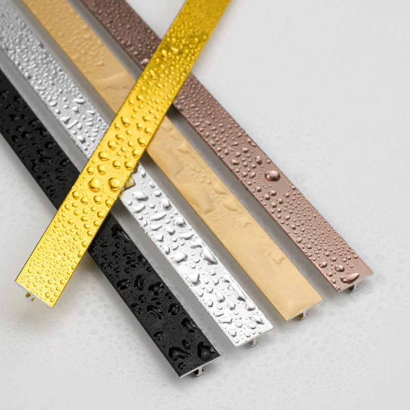 压条铝合金字条地板瓷砖扣卡条背景墙装饰线条收边条