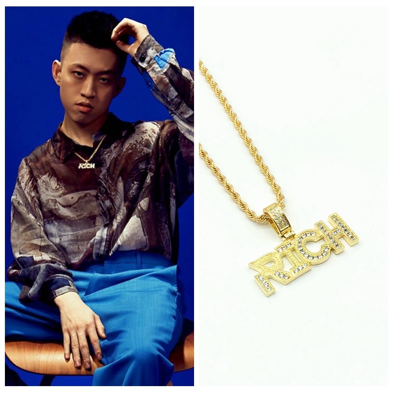 项链七哥新款richbrian字母同款海尔兄弟嘻哈项坠