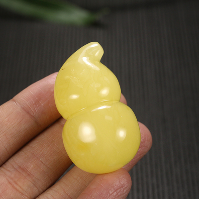 福禄双全挂件润玉缘天然原矿波罗的海蜜蜡琥珀葫芦吊坠玉坠16g