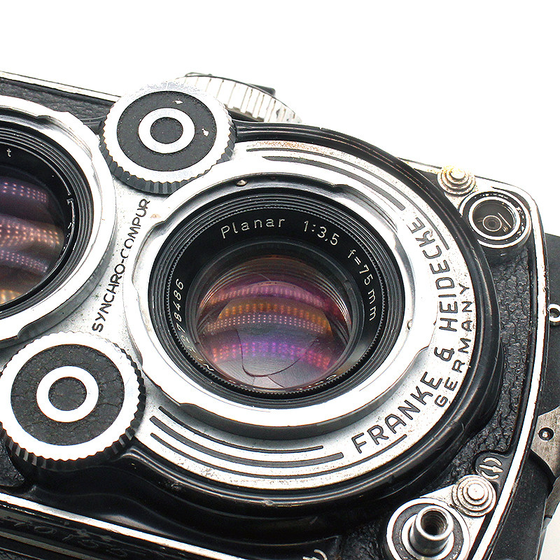 德国禄莱rolleiflex35f双反相机蔡司planar镜头旁轴相机