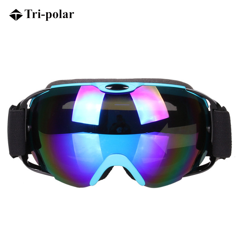 滑雪防雾双层成人男女护目镜可卡近视防雪雪盲滑雪眼镜