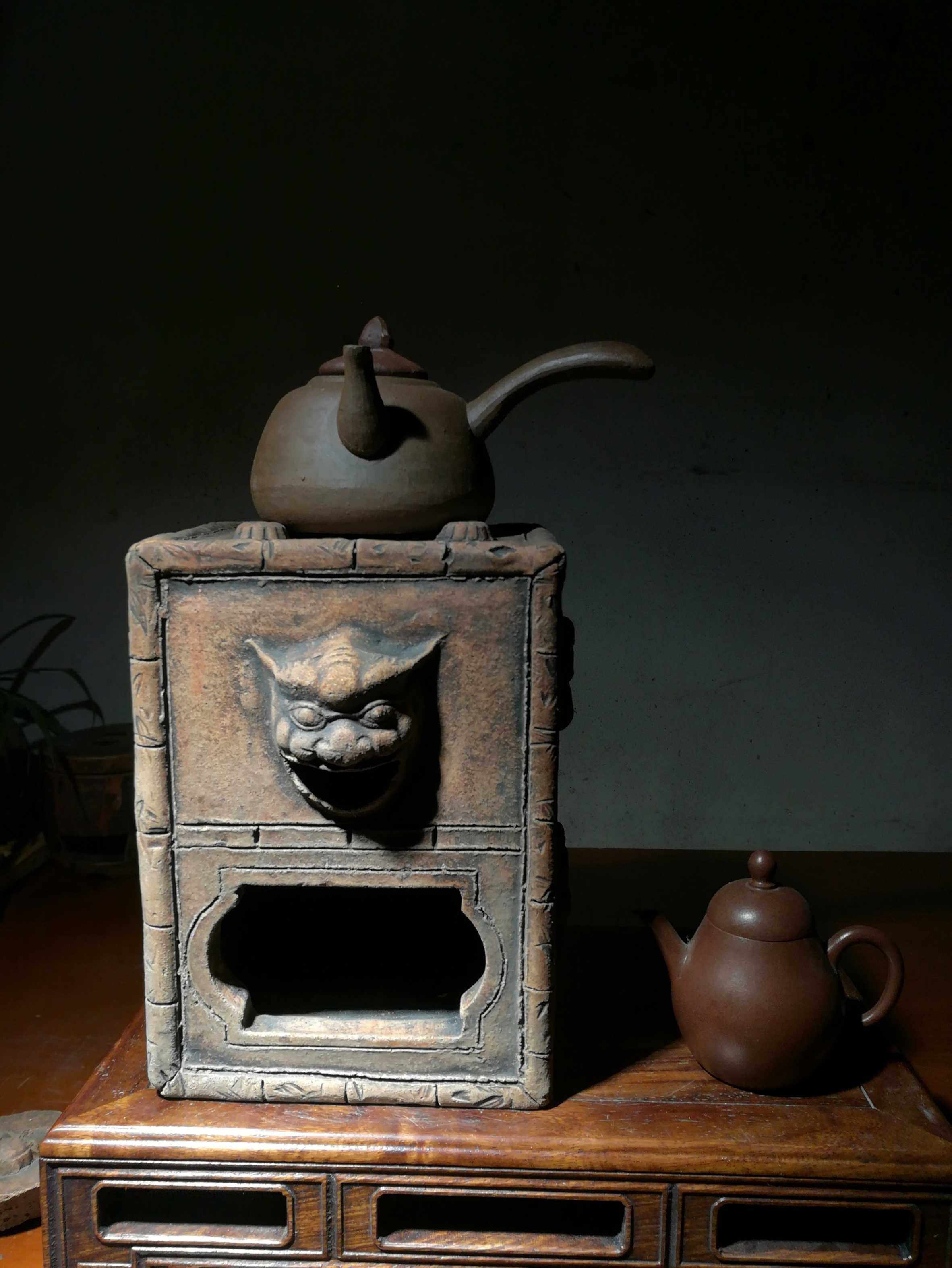 红泥炉柜炉火火炉老式手工炭炉风炉煮茶炉子茶道