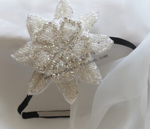 大花朵水钻米珠重工钉珠钻饰diy新娘发带胸罩装饰公主凉鞋贴钻花