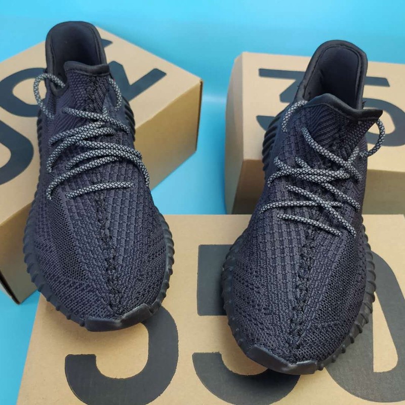 新款范思椰子鞋男350v2斑马黑武士跑步鞋女新灰橙单鞋