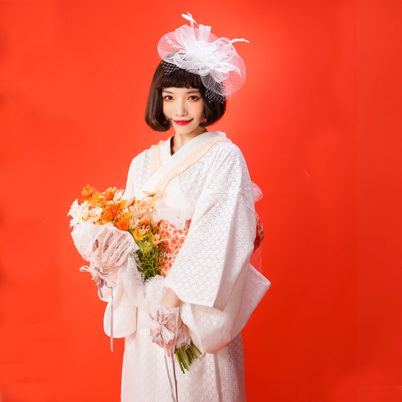 日本夏季蕾丝和服正装改良便穿挂里小纹和风民族服装