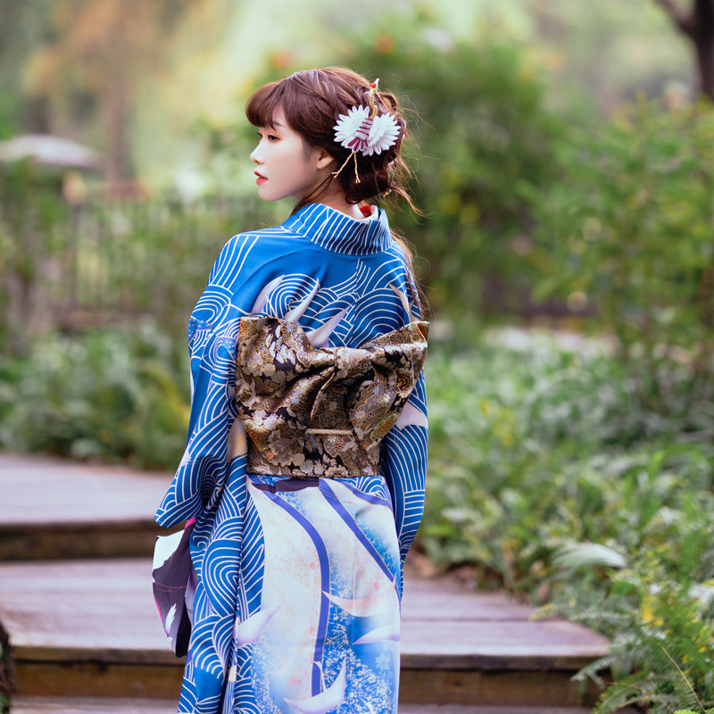 樱之美和风大正日本传统衣长振袖和服日式写真民族服装