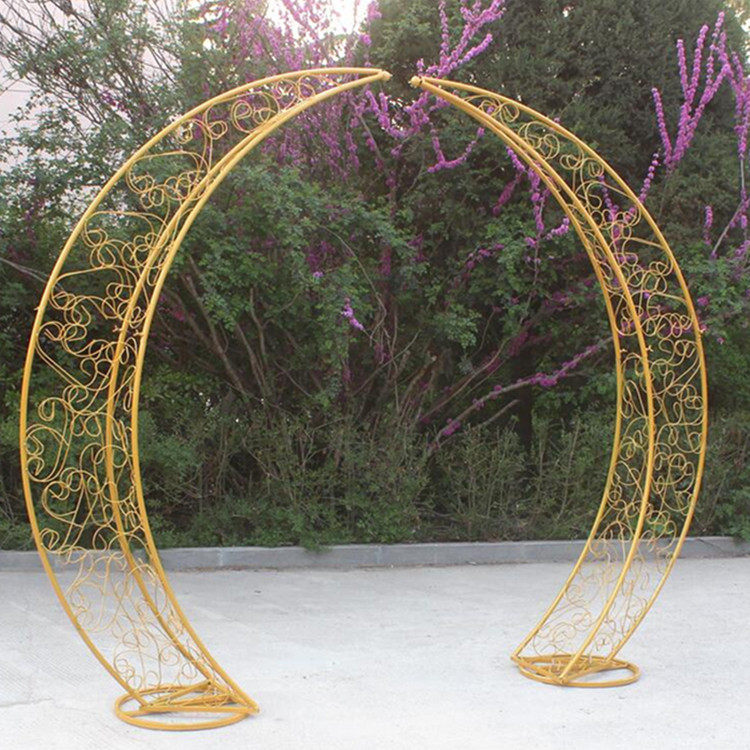 拱门铁艺婚礼新款婚庆道具艺牛角门喜亭路引拱门