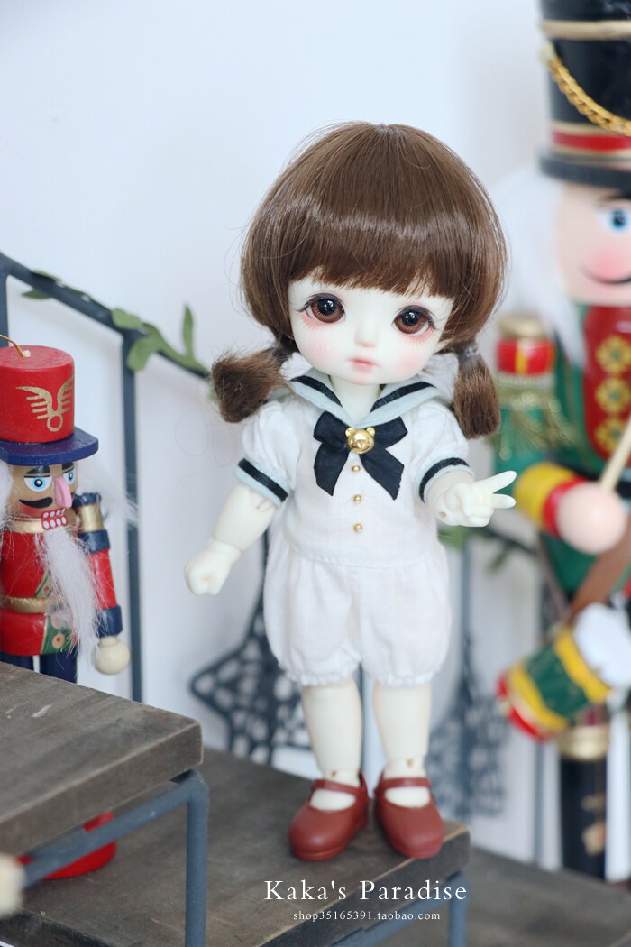kakabjd娃娃ob11软陶八分46分柔顺丝仿马海毛bjd娃娃