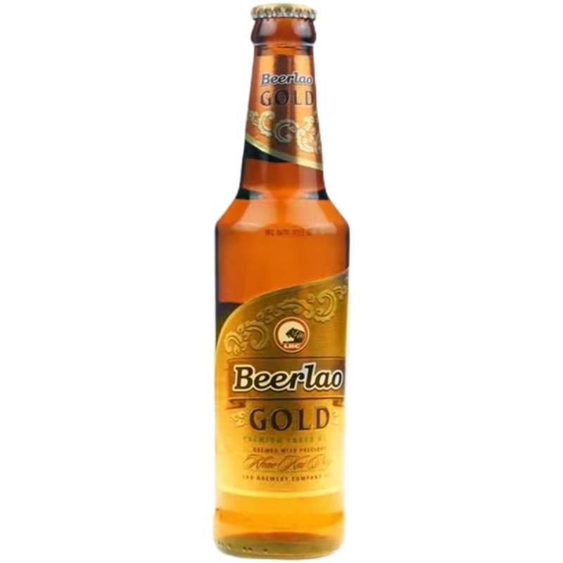 老挝金标啤酒beerlaogold整箱330ml24瓶原瓶进口金啤