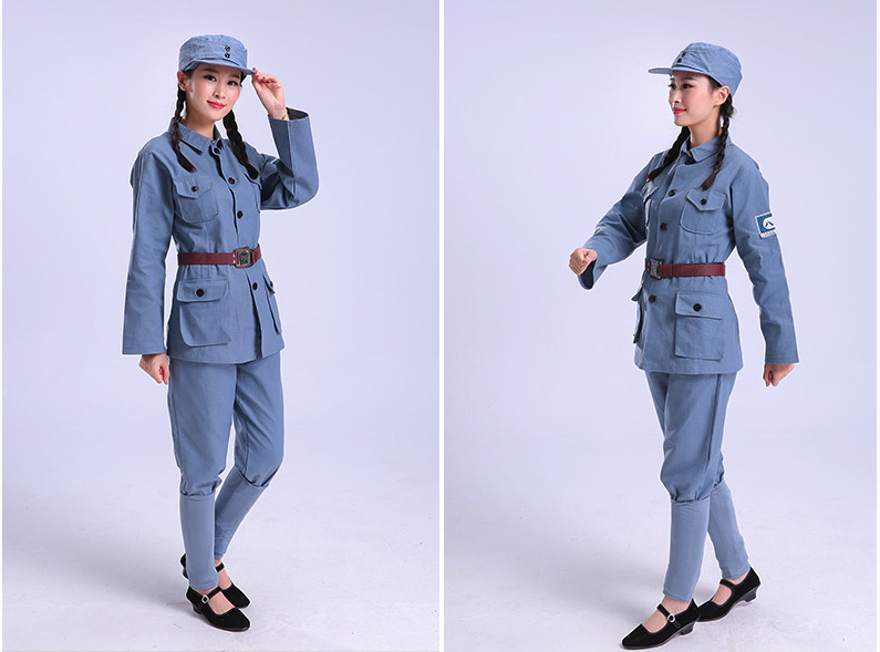 棉麻红军演出服八路军红军军装男女话剧抗战服装影视服装红军衣服