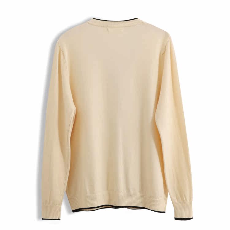 imcc线条开衫女2019秋冬新款韩国v领宽松显瘦针织衫长袖毛衣外套