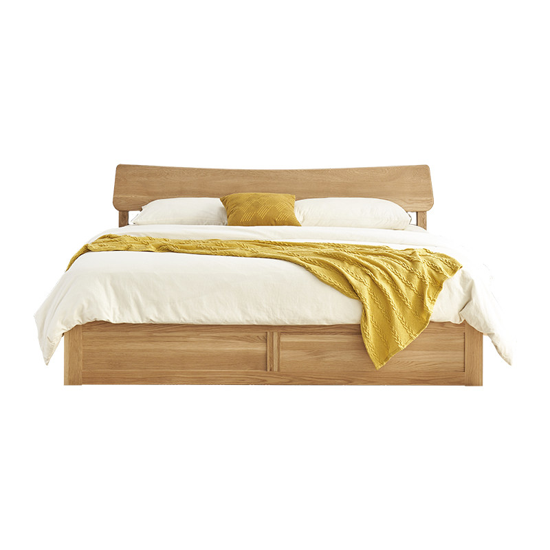 曲美美家居实木木床15米18米架子箱体简约现代实木床