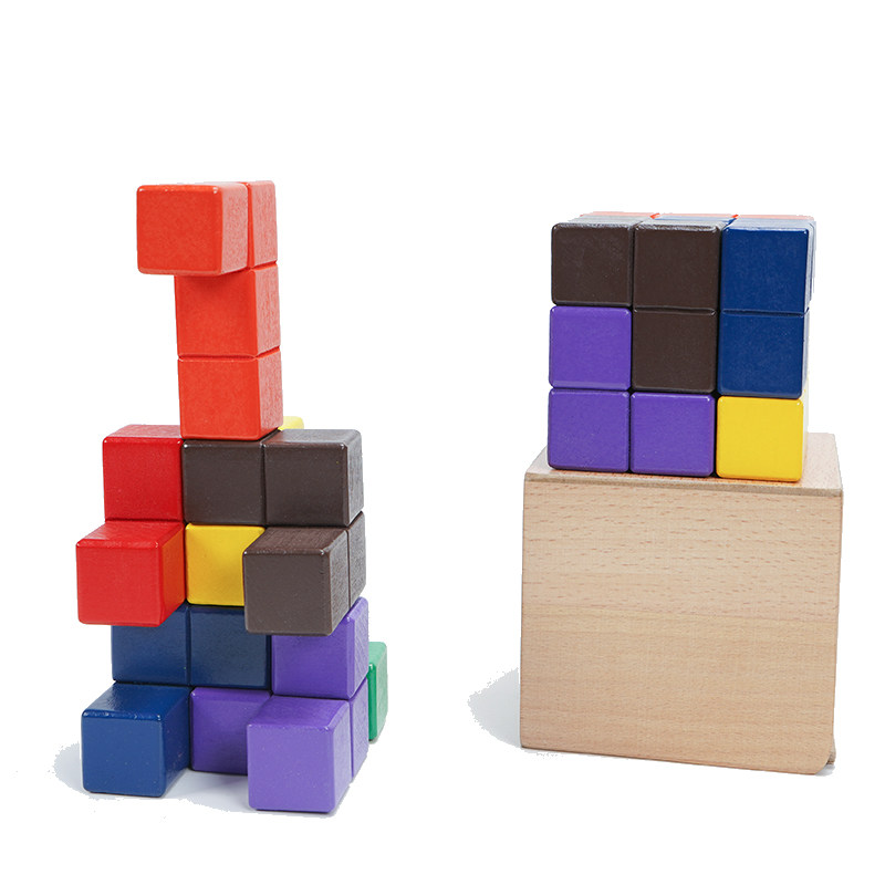 儿童益智索玛逻辑思维积木动脑三维立体七巧板俄罗斯方块儿童桌面游戏