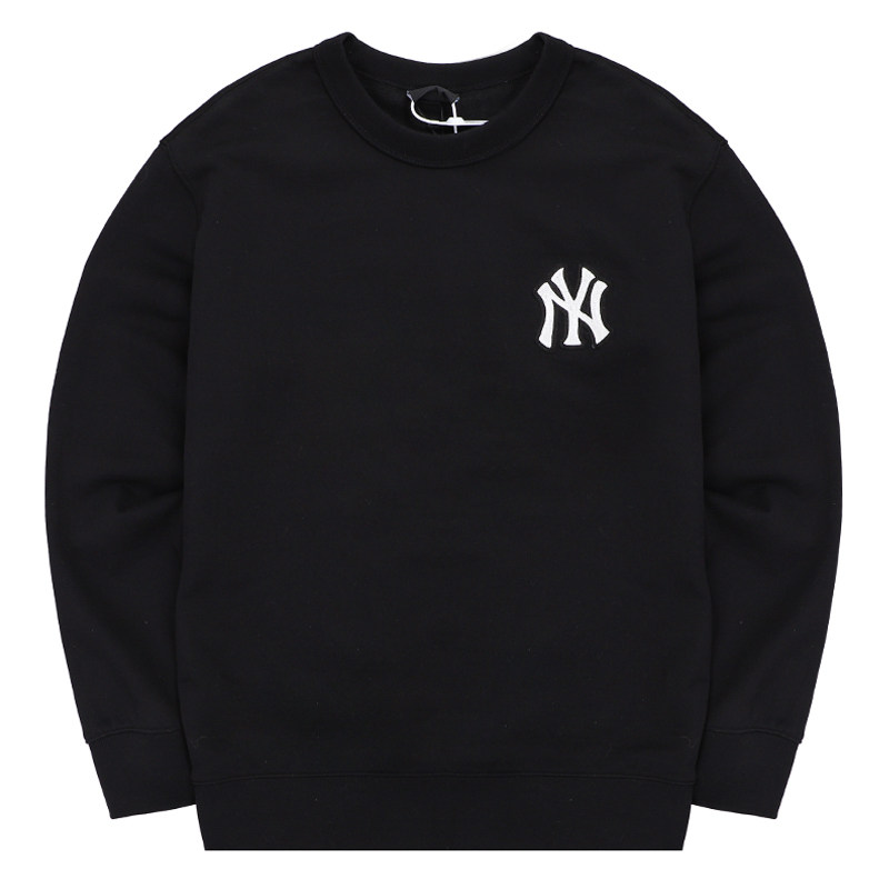 mlb卫衣春季新款ny大标复古老花圆领情侣运动卫衣