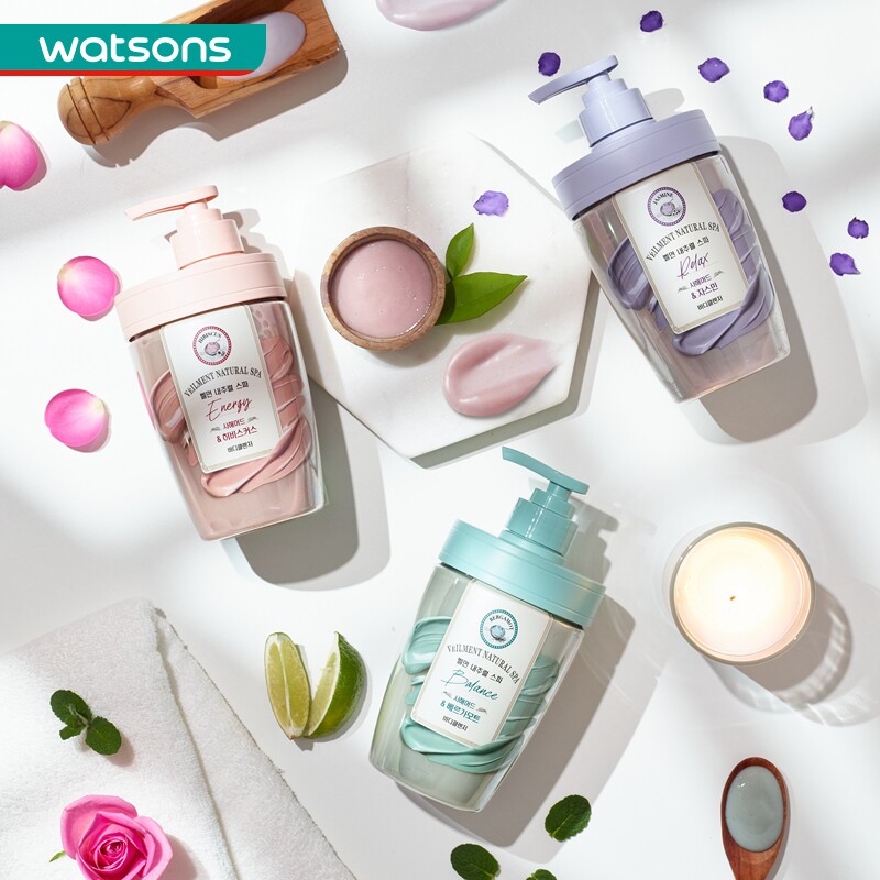 屈臣氏韩国安宝笛蓓缦死海泥净沐浴露女去角质磨砂沐浴露