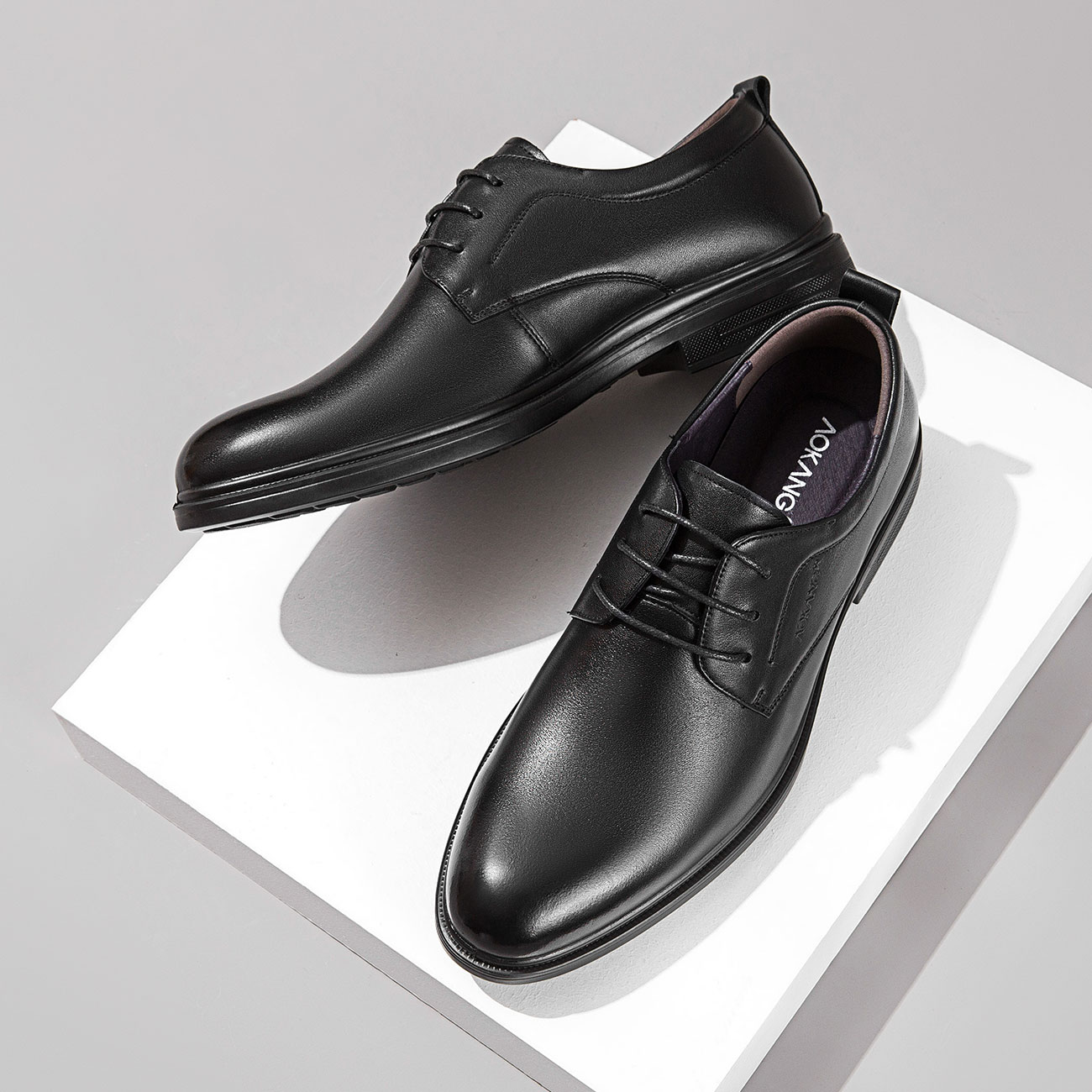 奥康男鞋2021春季新款男士商务务正轻质耐磨正装皮鞋
