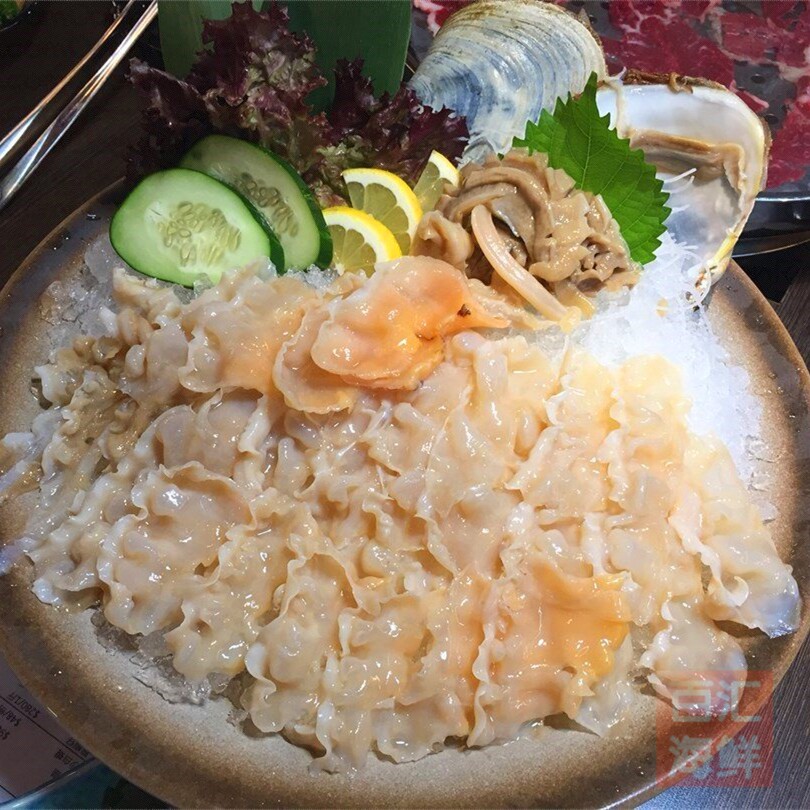 加拿大象拔蚌2.5斤刺身加州肉蚌干水切片即食寿司象拔蚌