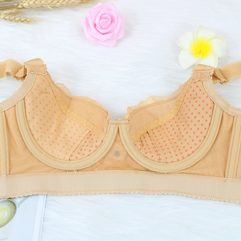 美容院爆款收副乳聚拢文胸 五排扣远红外薄款无海绵内衣