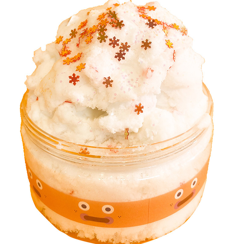 雪之柔软莱姆史莱姆蛋蛋亮片进口雪白即蓬一拉粘土