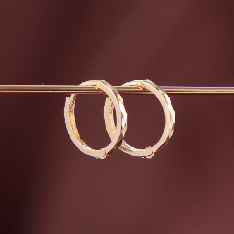 韩国金耳扣黄金耳骨环迷你素圈耳环小耳圈女日韩耳耳饰