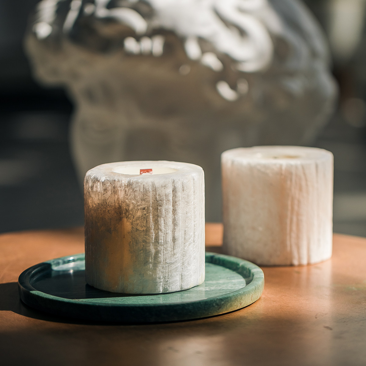 pransito元渡 本我 木质香手工雕矿石木芯家用香氛香薰蜡烛灯礼物