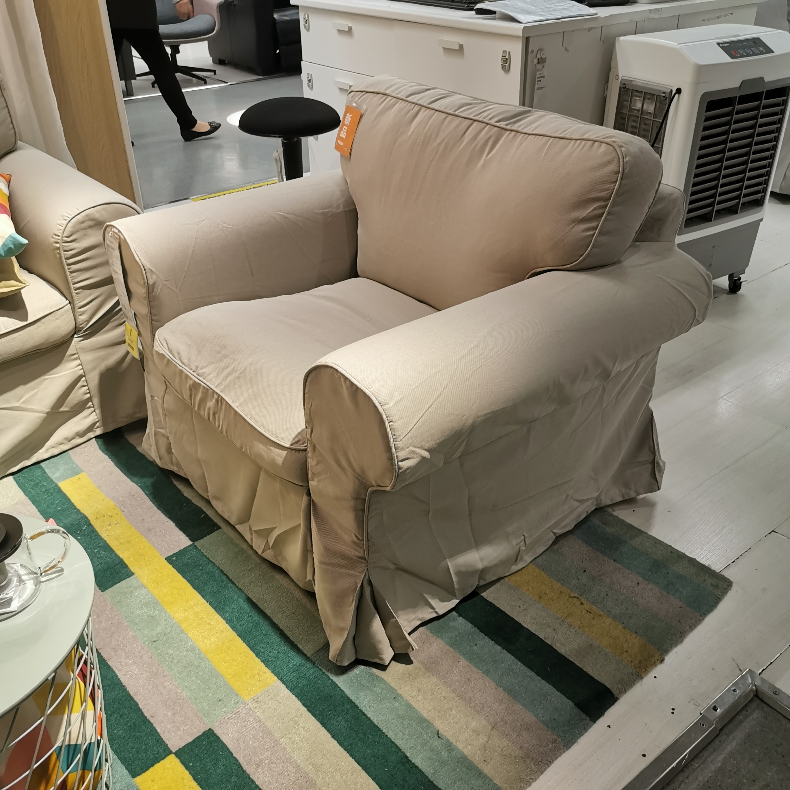 沙发宜家国内代购ikea爱克托咖啡厅布艺沙发椅小户型布艺沙发