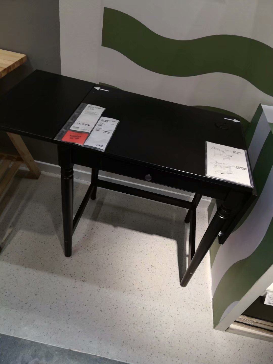 宜家国内代购ikea英格书桌电脑桌办公桌写字台翻板桌书桌