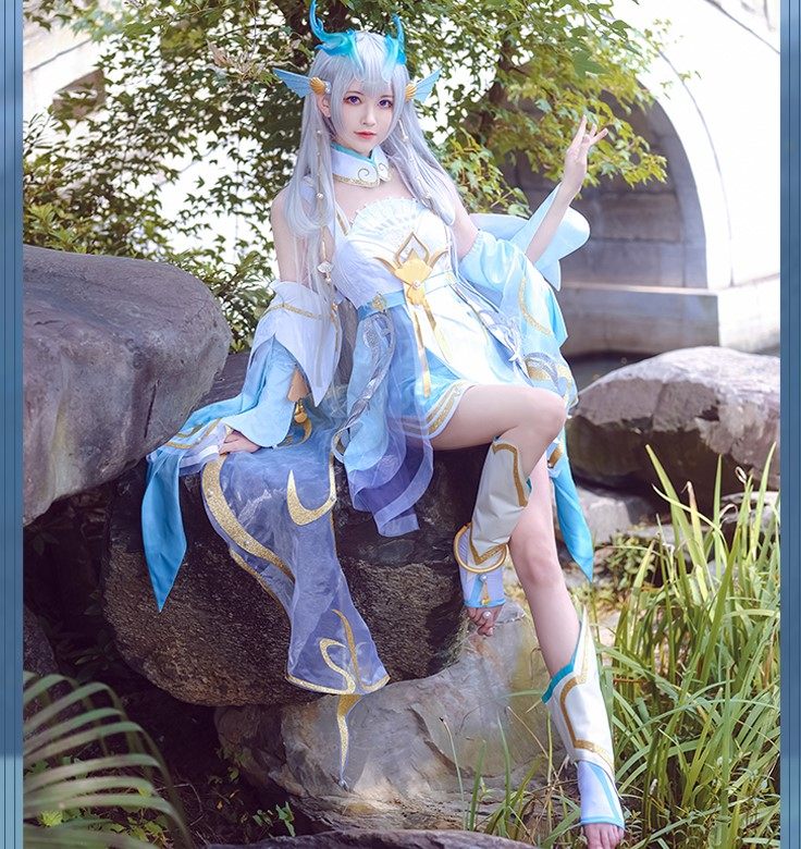 cos出租龙妹妹妹妹王者荣耀西施游龙清影古风cosplay女装