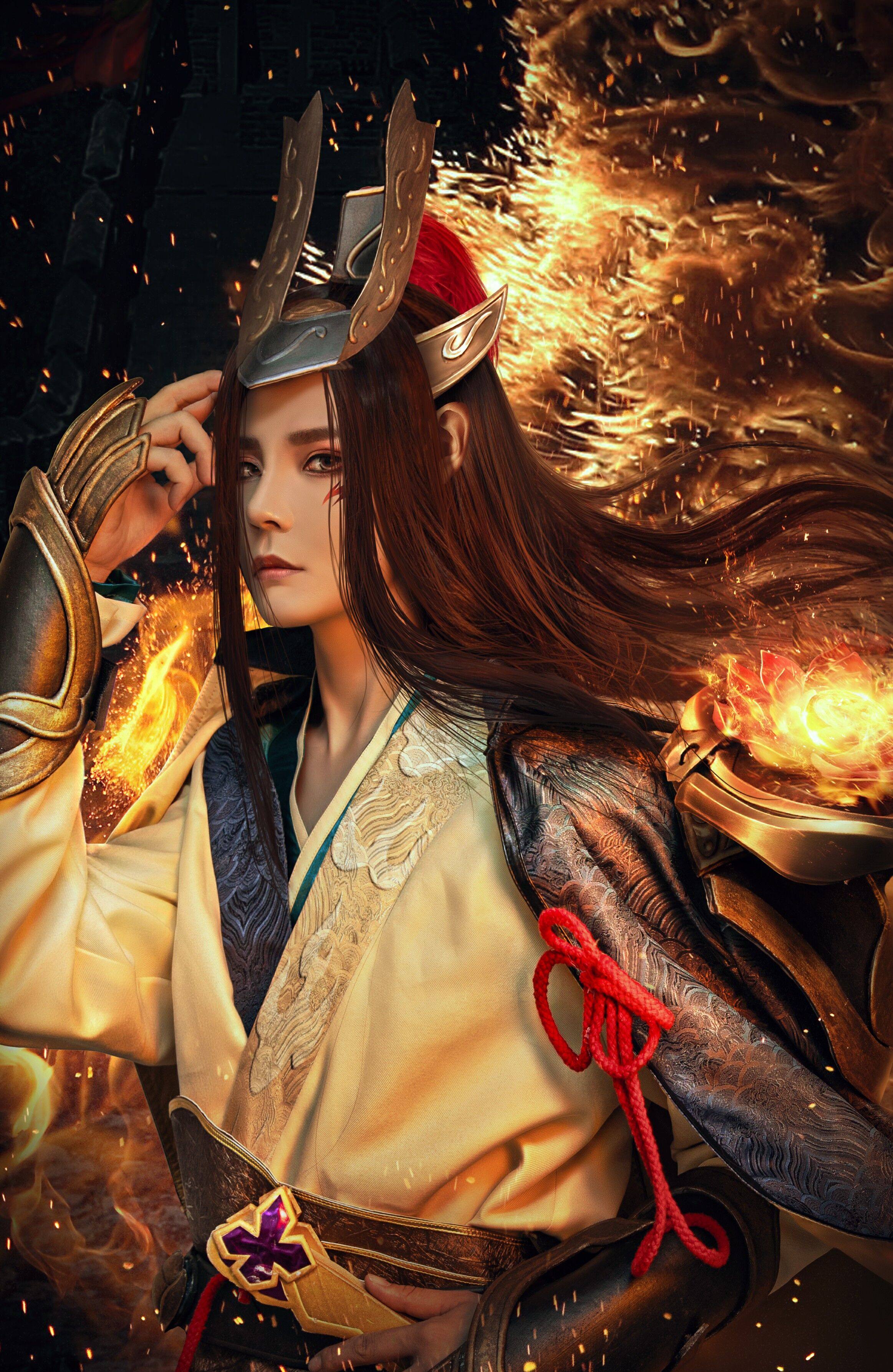 cos出租龙妹妹妹妹王者荣耀cospaly周瑜赤莲之焰cosplay女装