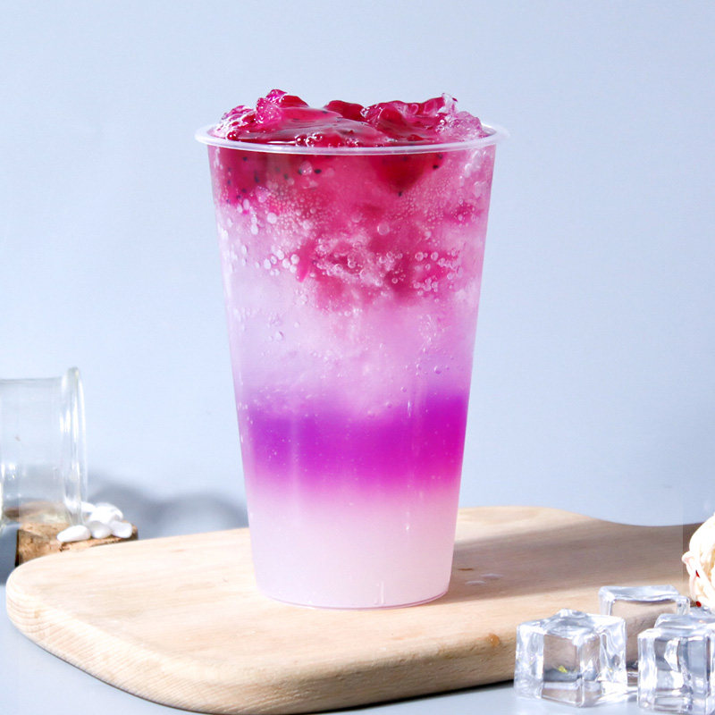 气泡饮水果果茶奶茶甜品原料850g 奕方红心火龙果酱罐头果肉颗粒 - 爱