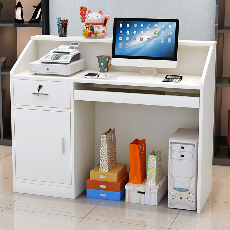 商用收银台简约现代店铺小型吧台桌子服装店柜台前台美容院接待台