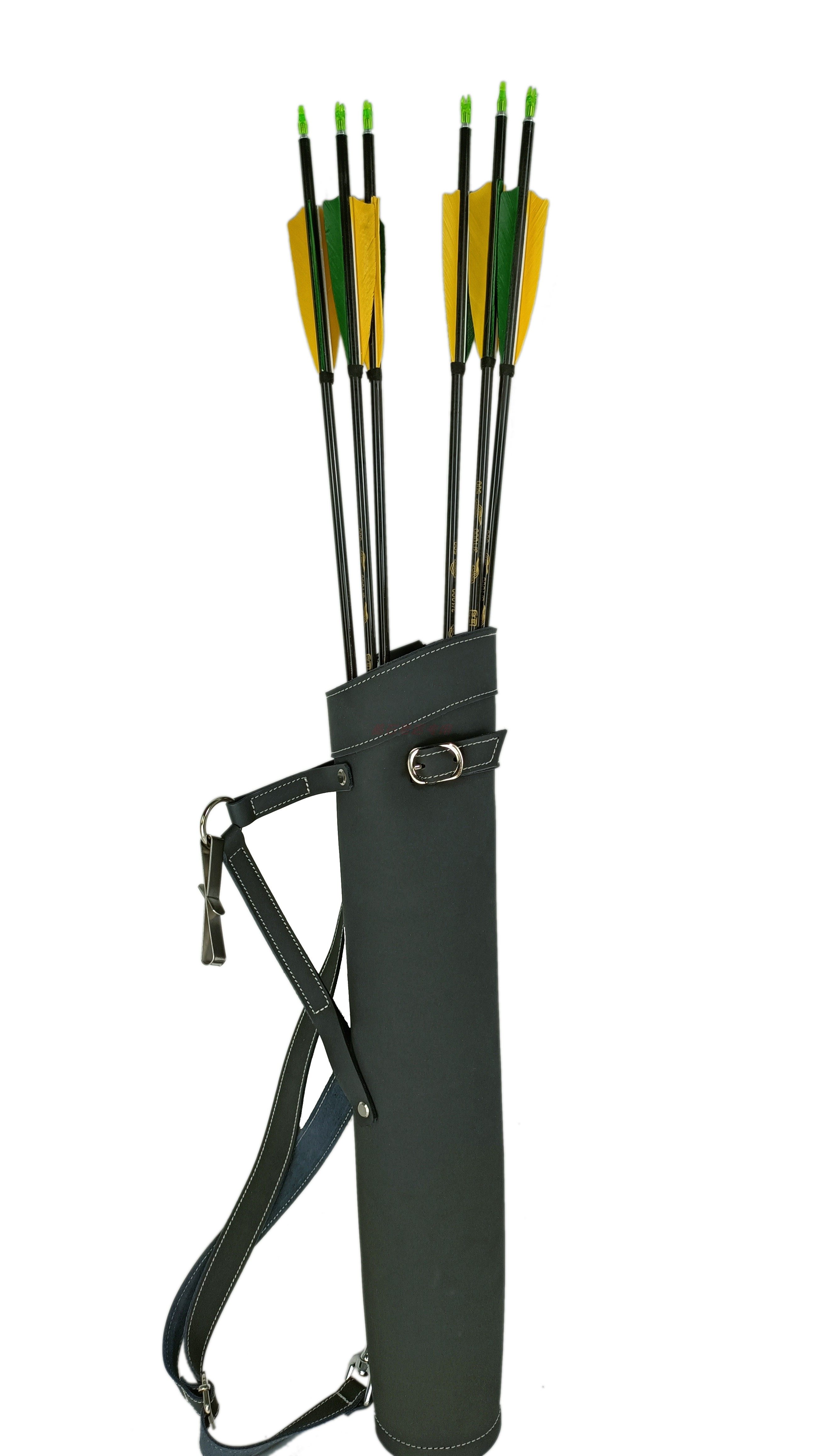 黄石弓箭仿皮箭囊腰胯可背两用箭筒箭壶手工飞镖