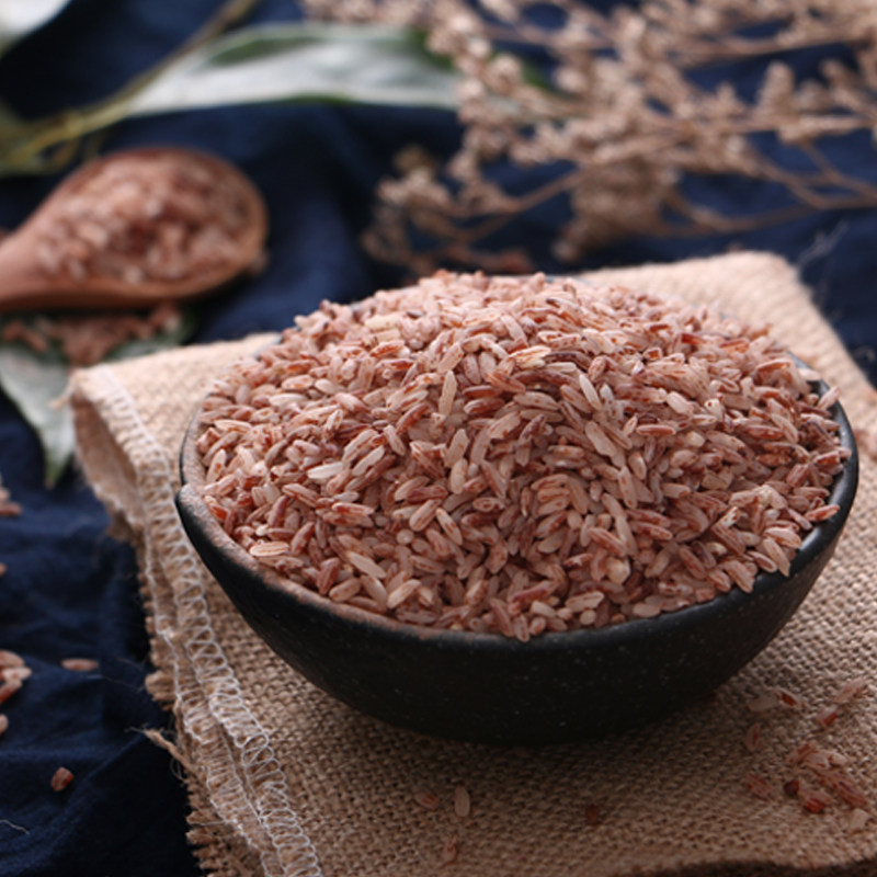 云南特产红河元阳哈尼梯田纯原生红米糙米红米饭1kg包邮