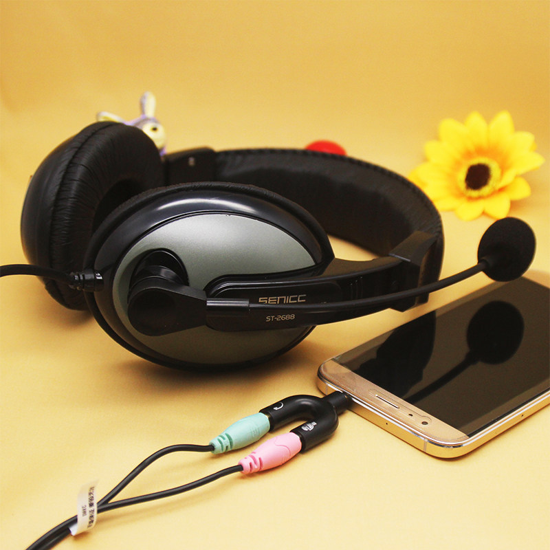 头戴式有线手机录音耳麦全民k歌麦克风录歌练歌专用安卓耳返