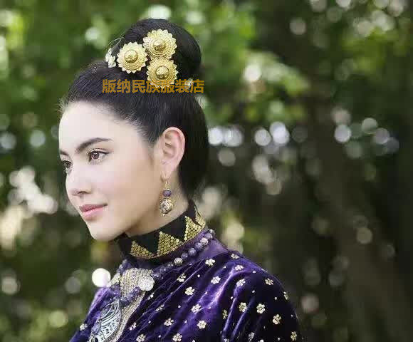 泰国头饰傣族头簪影楼发簪头花婚礼主持酒店发饰