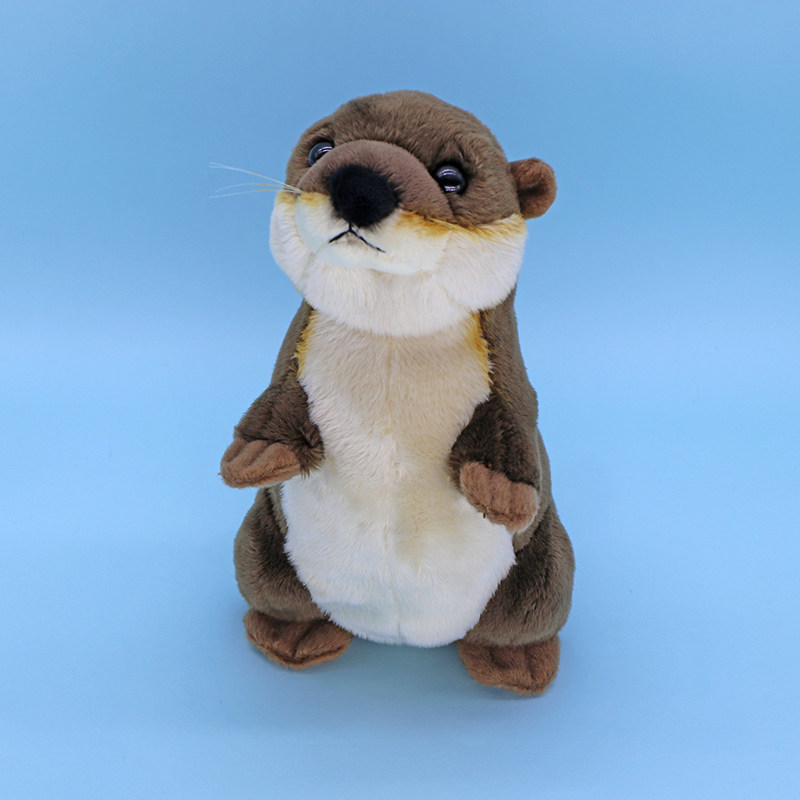 水獭仿真毛绒公仔祈福毛绒玩具抱抱动物玩具生日毛绒布艺类玩具