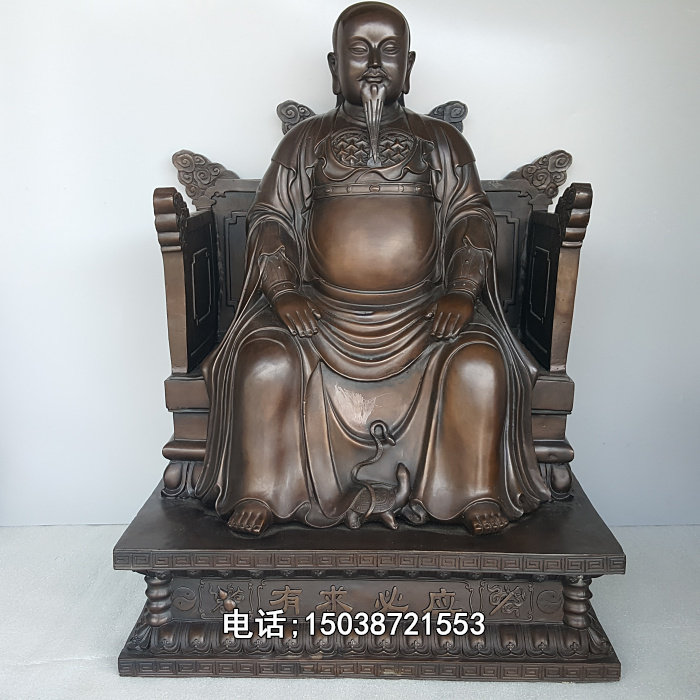 纯铜玄天上帝像 金殿祖师爷铜像武当山真武大帝玄武神