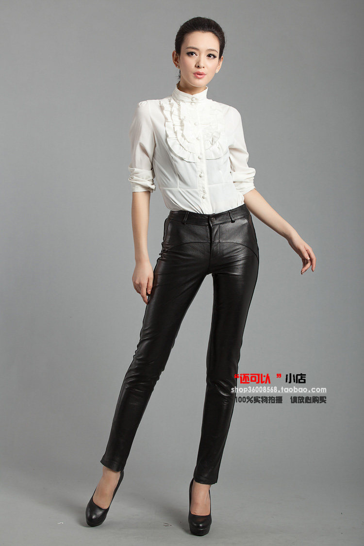 2016新款真皮皮裤女式长裤紧身绵羊羊皮皮皮休闲裤
