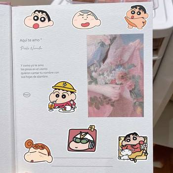 ສະຕິກເກີ Crayon Shin-chan ກາຕູນໜ້າຮັກ 100 ອັນສຳລັບໂທລະສັບມືຖື, ແທັບເລັດ, ກະເປົ໋າ, ກະເປົ໋າ, ສະຕິກເກີຕົກແຕ່ງ, ກັນນ້ຳ.